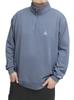 One Colors GERRY Men's Half-Zip Sweatshirt with Cardboard Logo Print, Stand-Up Sweatshirt, Size 4L, Blue