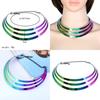 Multi Layer Metal Collar Necklace With Gradient Design For Fashion Statements