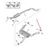 2X 9675078380 Car Exhaust Pipe Elastic Fixing For 308 II 308 SW II 2013- Muffler Fixing Bracket