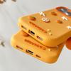 For iPhone 16 Pro Silicone Case Cute Orange Shape Pendant Shockproof Phone Back Cover