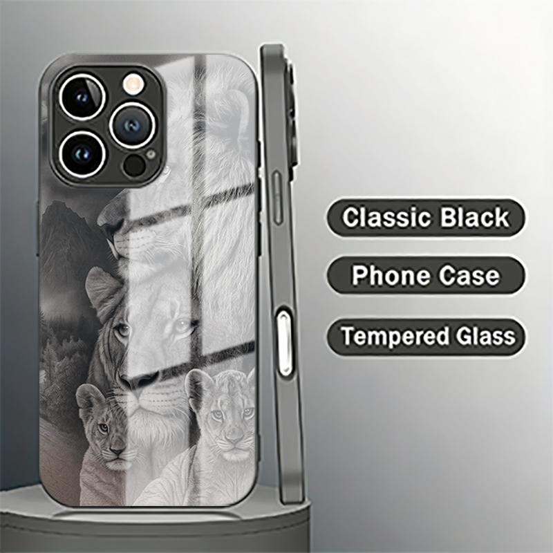 Moonlit Night Black Galloping Horse Tempered Glass Phone Case For Samsung Galaxy S26 Ultra S25 S24 S23 Plus FE Protection Cover