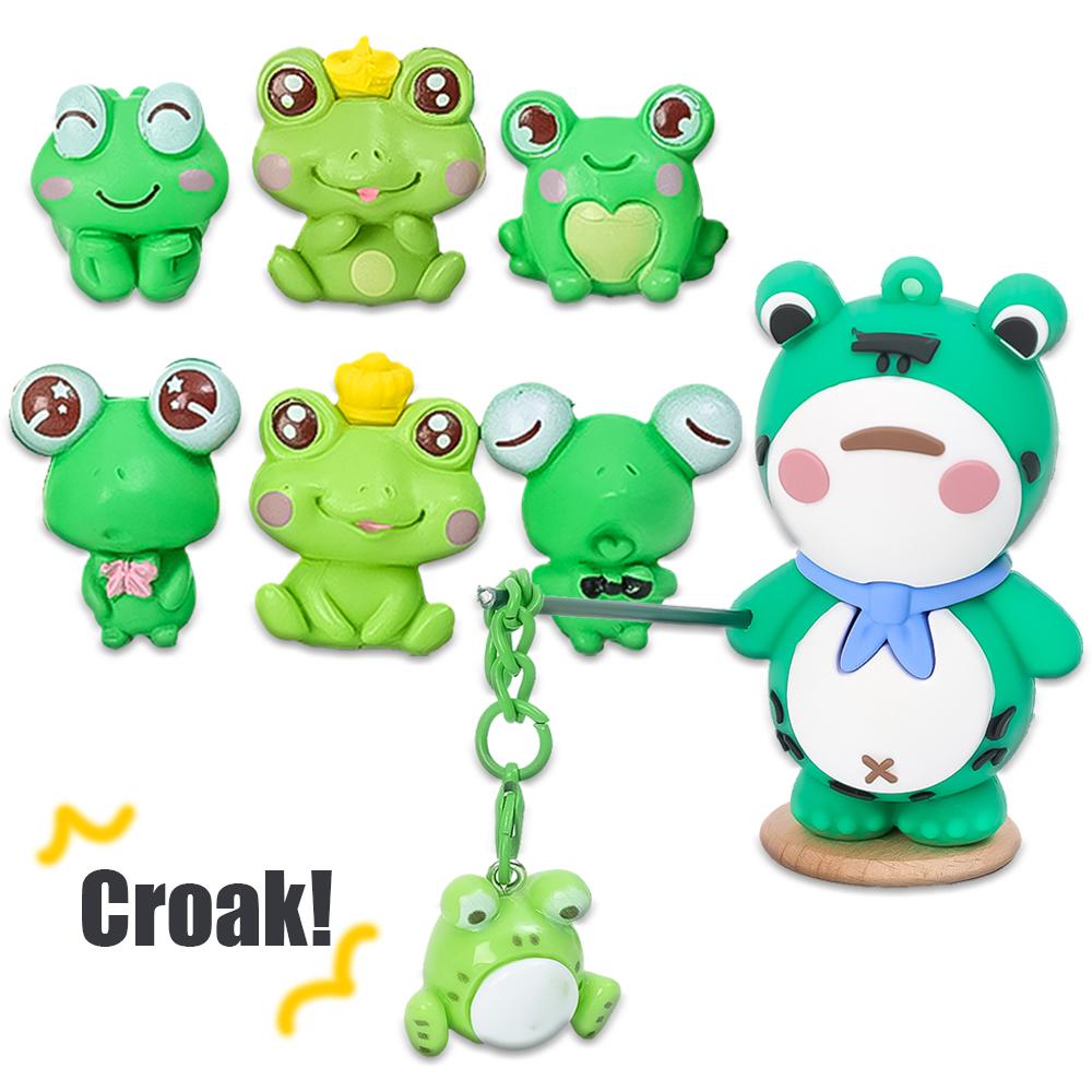 Internet Celebrity Frog Car Ornaments Auto Center Console Instrument Panel DIY Decorative Ornament Car Interior Accessories