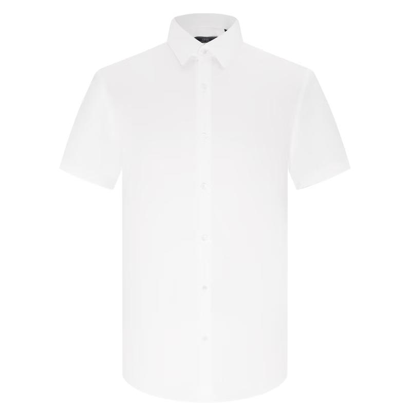 

EMZ Men s Silk Blend Short-Sleeve Business Shirt 40