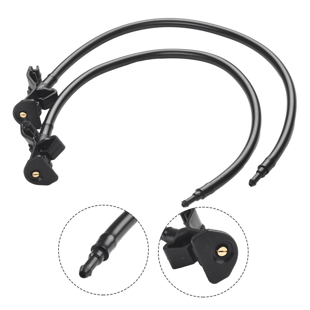 2Pcs For Ford Explorer 2011 2012 2013 2014 2015 2016 2017 2018 Car Windshield Wiper Washer Nozzle Sprayer BB5Z-17603-A Black