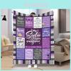 Floral And Letter Print Plush Blanket For Sisters Birthday Gift Home Lounge Warmth