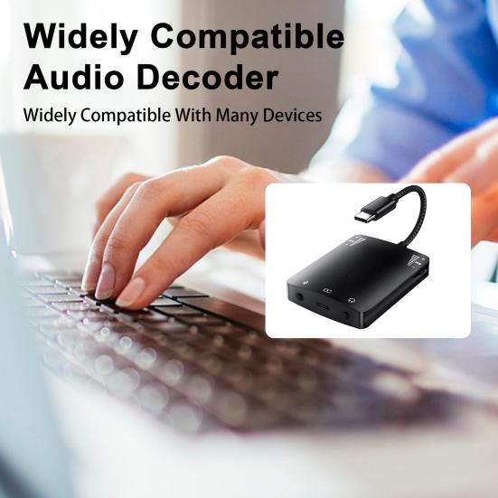 1 Set Audio Fast Interface Adapter Stable Transmission Compact Size Universal Plug-and-Play External Sound