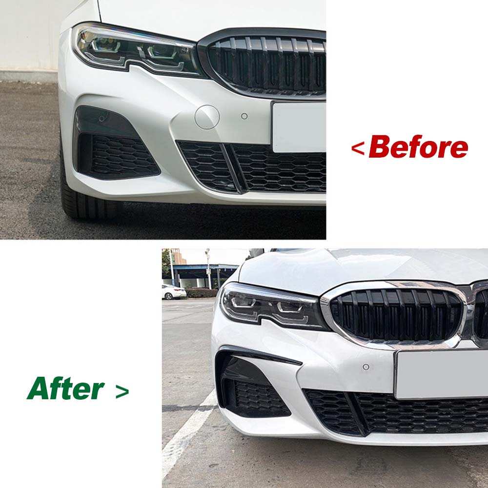 Per BMW G20 G21 Spoiler Labbra Paraurti Anteriore Auto Copertura Fendinebbia Griglia Trim 318i 320i 325i 330i 330d 330e Body Kit 2019-2022 Tuning