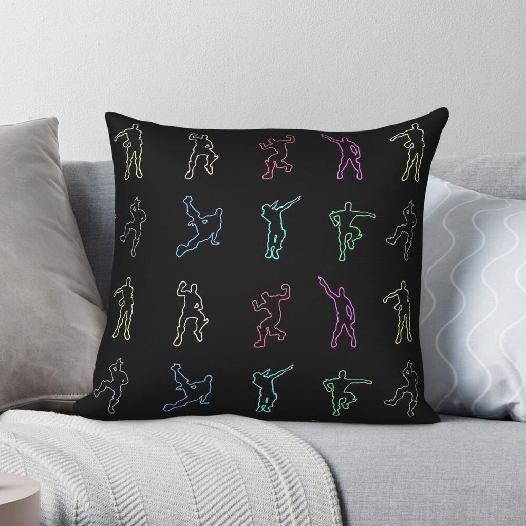 Battle Royale Victory Dance Neon Pillowcase Polyester Linen Velvet Printed Zip Decor Pillow Case Home Cushion Cover