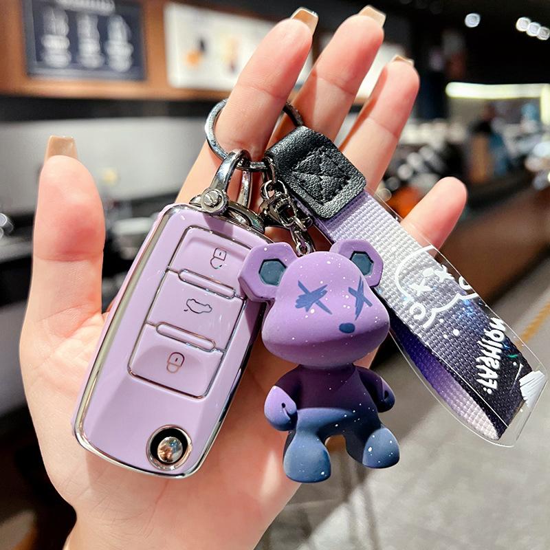 TPU Car Key Case Cover Shell Protector Fob For VW Volkswagen Passat Golf 7 Tiguan Polo MK2 MK7 SEAT Leon Ateca For Skoda Octavia