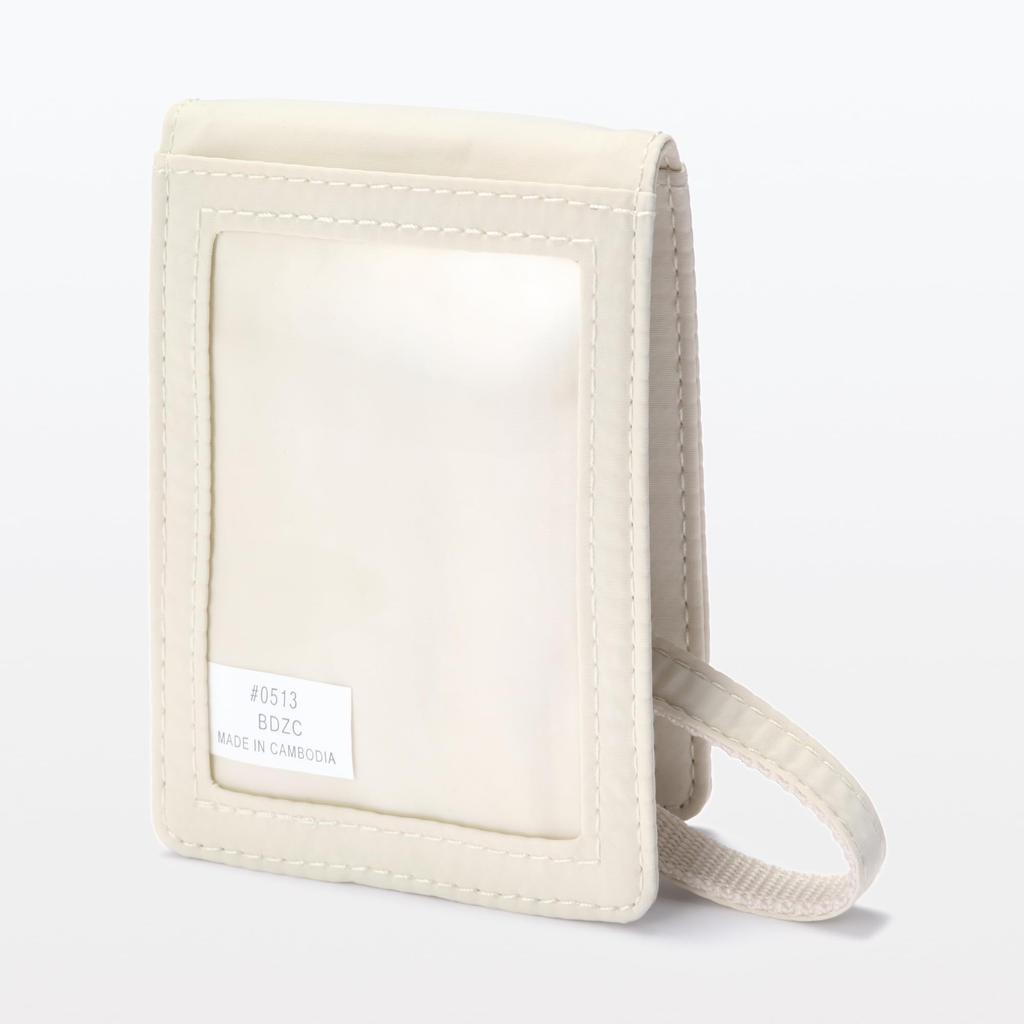 MUJI Card Holder with W80 x D10 x NDG16A3A Self-Standing Reel, Ivory, Approx. H110mm,