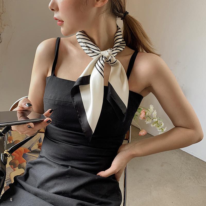 New Women Silk Printed Design Scarf For Women Fashion Neck Tie Hand Bag Foulard Wrist Kerchief Shawl Wraps Hajib Silk Scarves