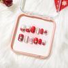 Bowknot Fireworks Kids Cartoon Fake Nails Gilded Cat Eyes Kids Fake Nail Extension  Student