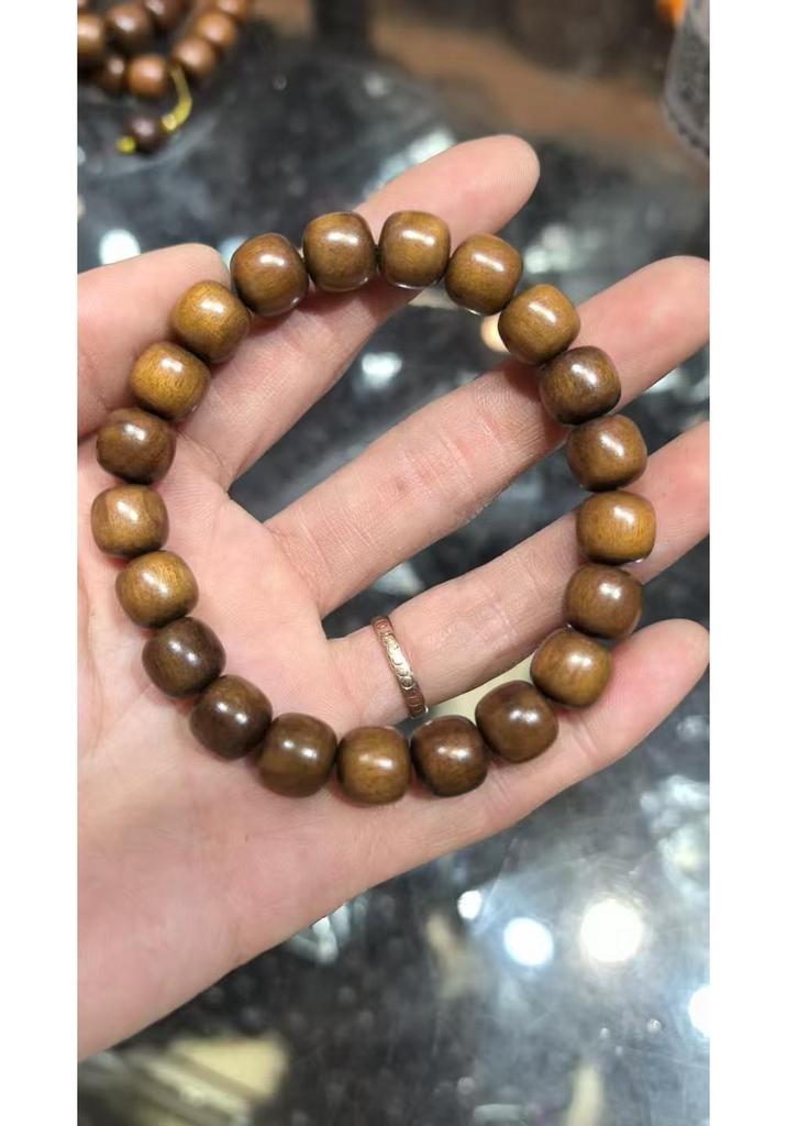 Natural Lightning-Struck Wood Buddha Bracelet, 108 Round Beads, 6-12mm Unisex Multi-Strand or Single-Strand