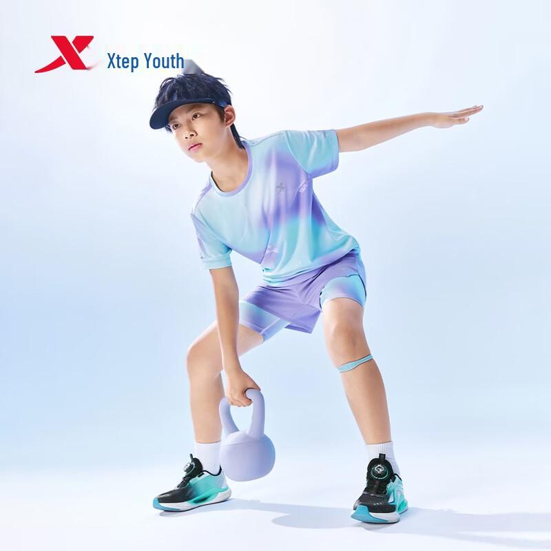 XTEP Youth Hydrogen Wind Anti-Bacterial Running T-Shirt
