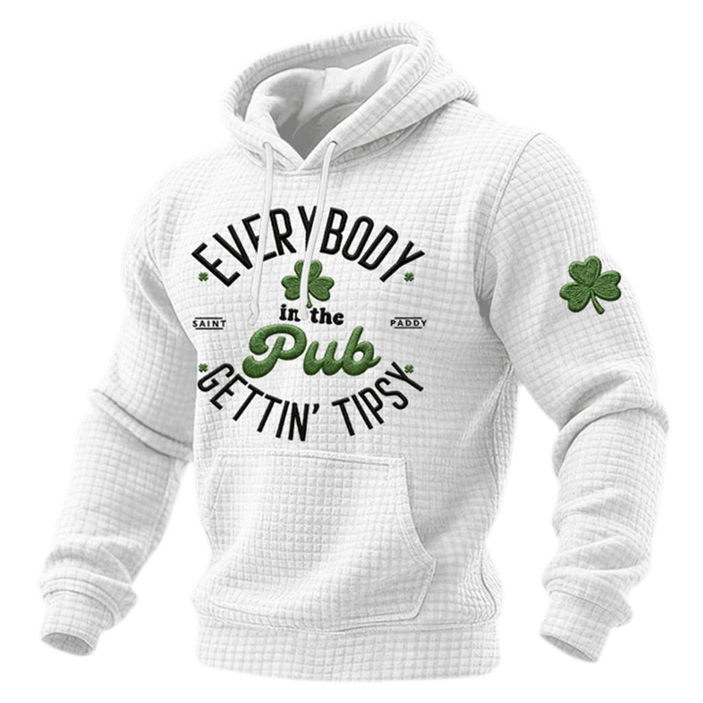 Men Irish Casual Graphic Knit Pullover Casual Shirt Holiday Outfit