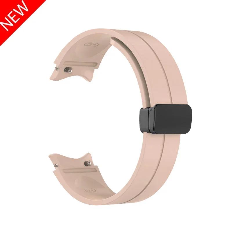 No Gap Magnetic Silicone Strap For Samsung Galaxy Watch 7 6 5 4 44mm 40mm Pro 45mm Bracelet Galaxy Watch6 Classic 43mm 47mm Band