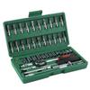 Cricchetto con spinta 46 pz/set Kit chiave dinamometrica a cricchetto Set di chiavi durevoli a bussola da 1/4 di pollice