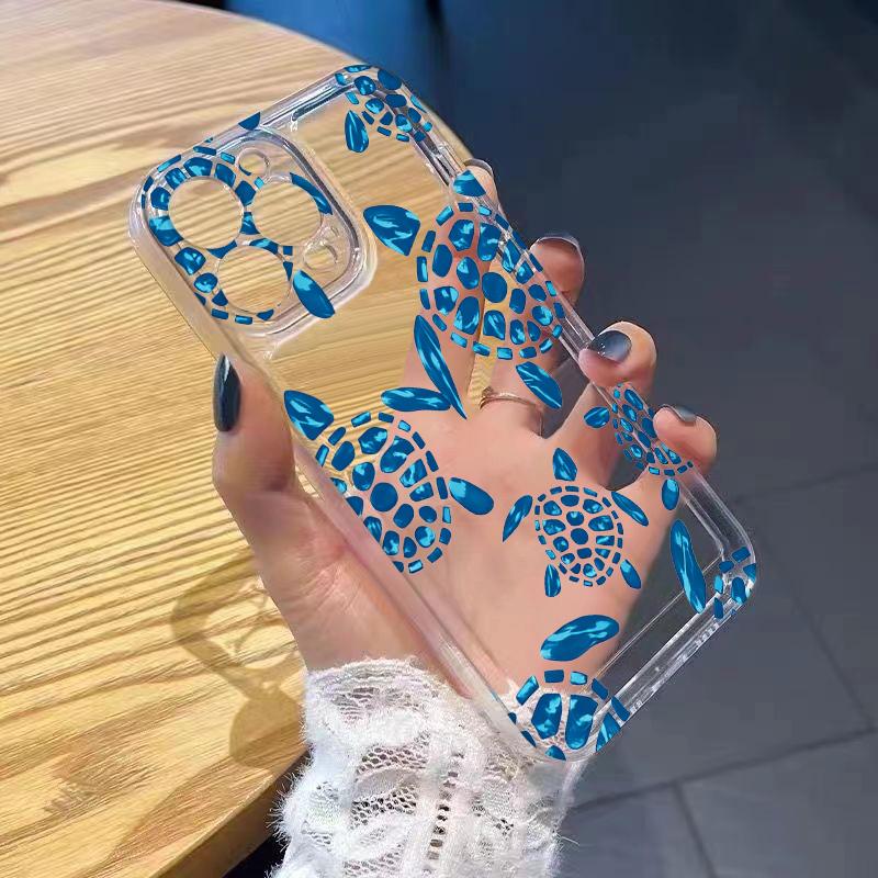 Abstract Turtle Phone Case for iPhone 17 Air 16 15 14 13 12 11 Pro Max Plus Mini  X 8 7 Soft Transparent Cover Fundas Accessory
