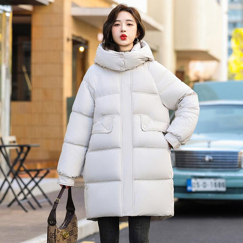 Women's Fashionable Mid-length Plus-size Loose Cotton-padded Jacket Winter Thickened Cotton-padded Jacket