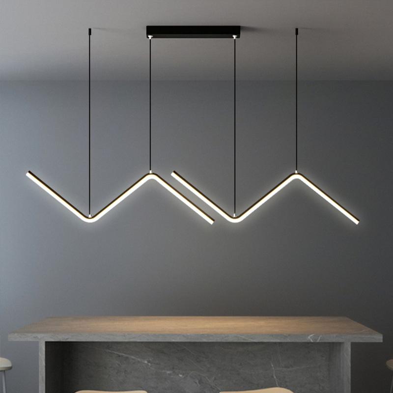 Nowoczesna Lampa Wisząca LED Minimalistyczny Żyrandol Do Jadalni Kuchni Baru Restauracji Dekoracja Domu Oświetlenie LED Pilot