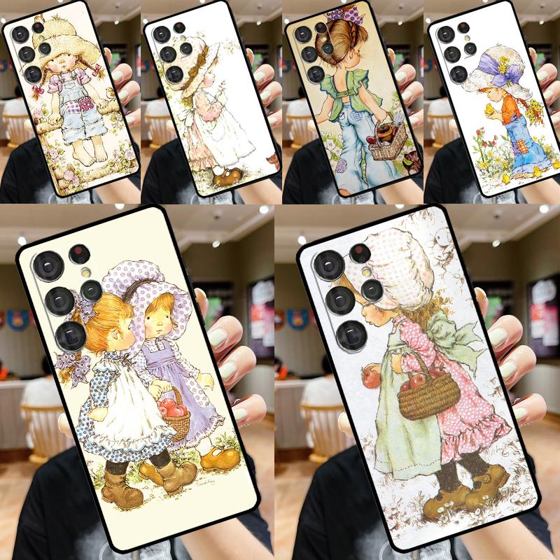 Sarah Kay pattern Case For Samsung Galaxy S21 S22 S23 S24 Ultra Note 20 Note 10 S8 S9 S10 Plus S20 FE Cover