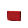 Daks Red Dd Logo Point Cowhide Card Wallet