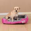 Rectangle Fluffy Dog Bed Washable Plush Pet Bed with Bolster Neck Support Comfy Warm Puppy Bed for Indoor Cats Small Medium Dogs