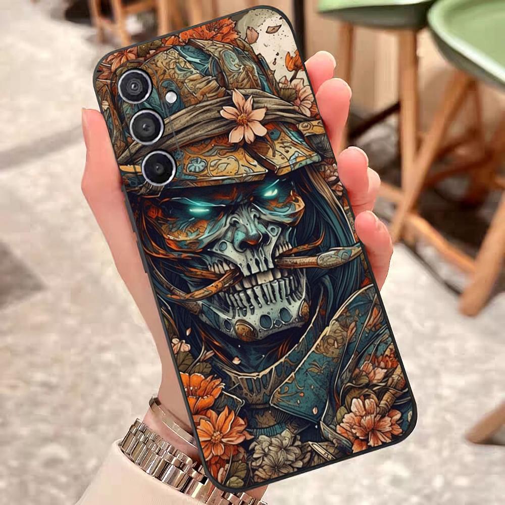 Japan Ghost Samurai Phone Case For Samsung S25 Edge 24 23 22 21 20 Ultra Plus Fe Galaxy A54 53 34 25 16 Silicon Cover