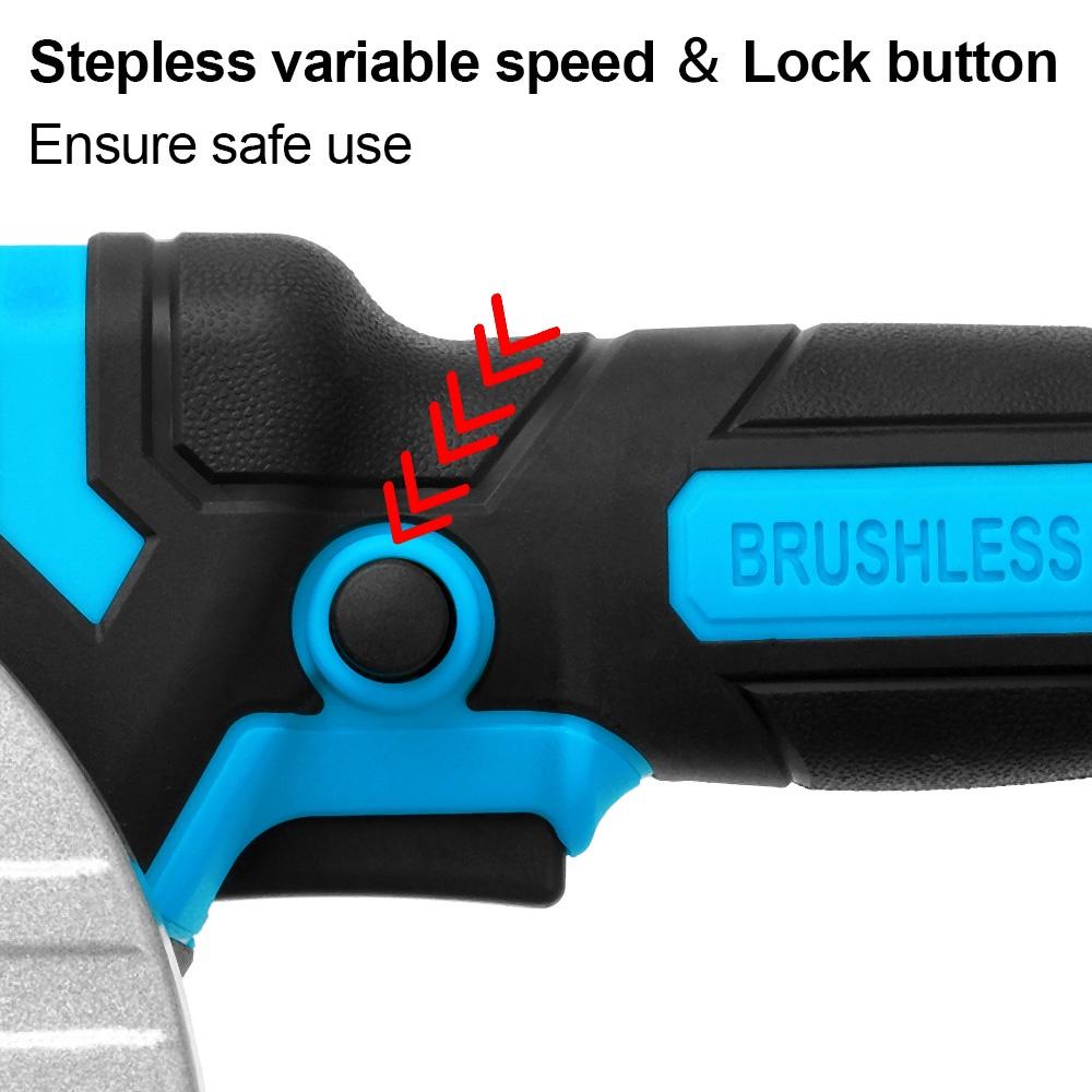 1800W 125MM Electric Cordless Brushless Circular Saw Auxiliary Handle Household Woodworking Tools for 18V Battery