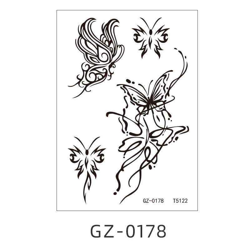 Herbal Juice Tattoo Sticker Waterproof Temporary Simulation Tattoo Flower Arm Tattoo Sticker