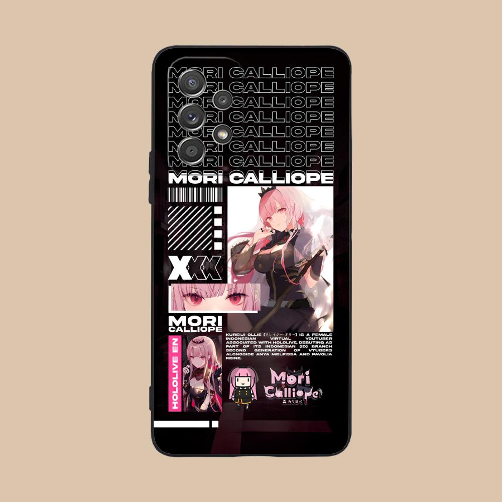 Holo Mori Calliope Matte TPU Mobile Phone Case for Samsung Galaxy A56 55 54 53 52 51 36 35 34 23 16 15 5G Colorful Cover