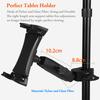 Peastrex iPad Holder, Microphone Stand, Tablet/Cell Phone Holder, Microphone/Phone Music Stand Mount with Adjustable Swivel Base and Super Handle Clam