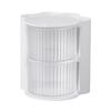 Makeup Brush Holder With Lid Clear Rotating Cosmetic Tool Organizer For Vanity
