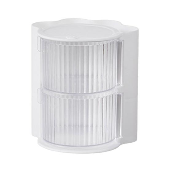 Makeup Brush Holder With Lid Clear Rotating Cosmetic Tool Organizer For Vanity