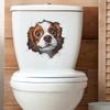 Creative Wall-breaking Dog Bathroom Toilet and Home Beautification Stickers