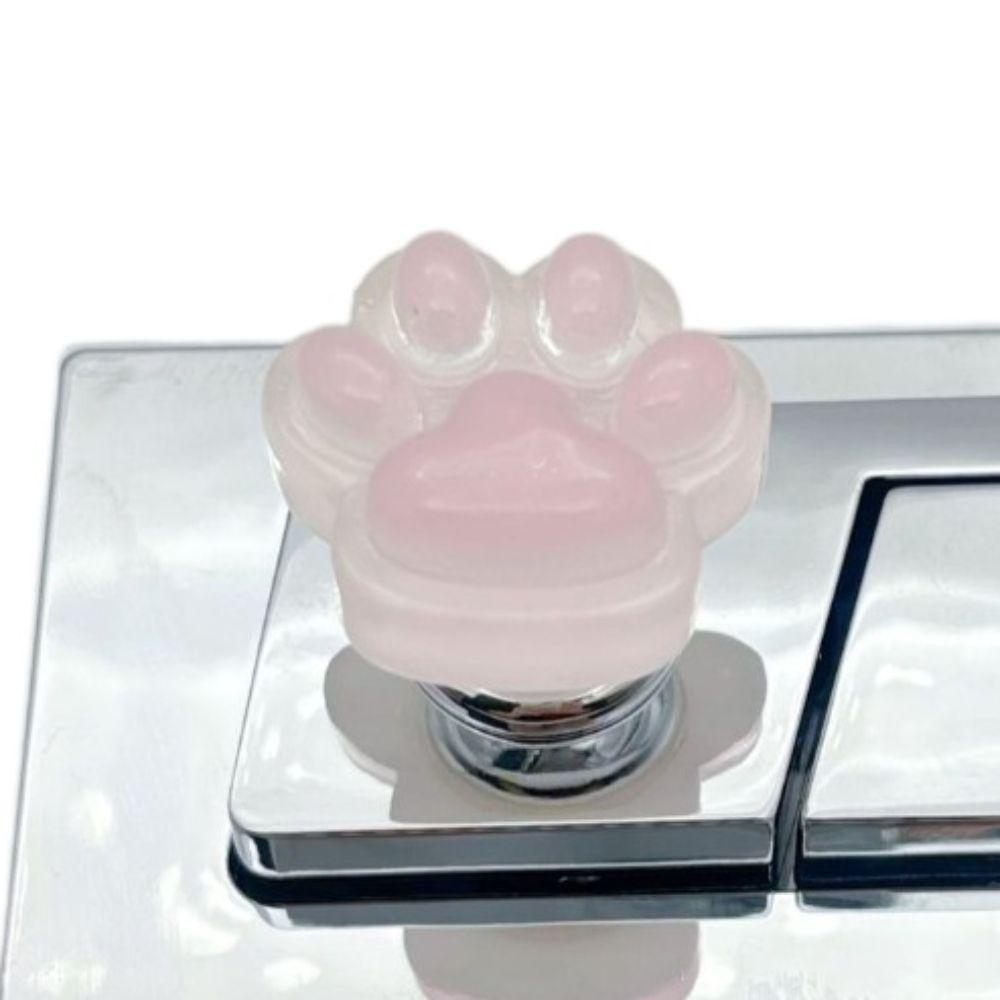 Cat Paw Luminous Toilet Press Cute Water Press Flush Button Auxiliary Device Toilet Button  Women