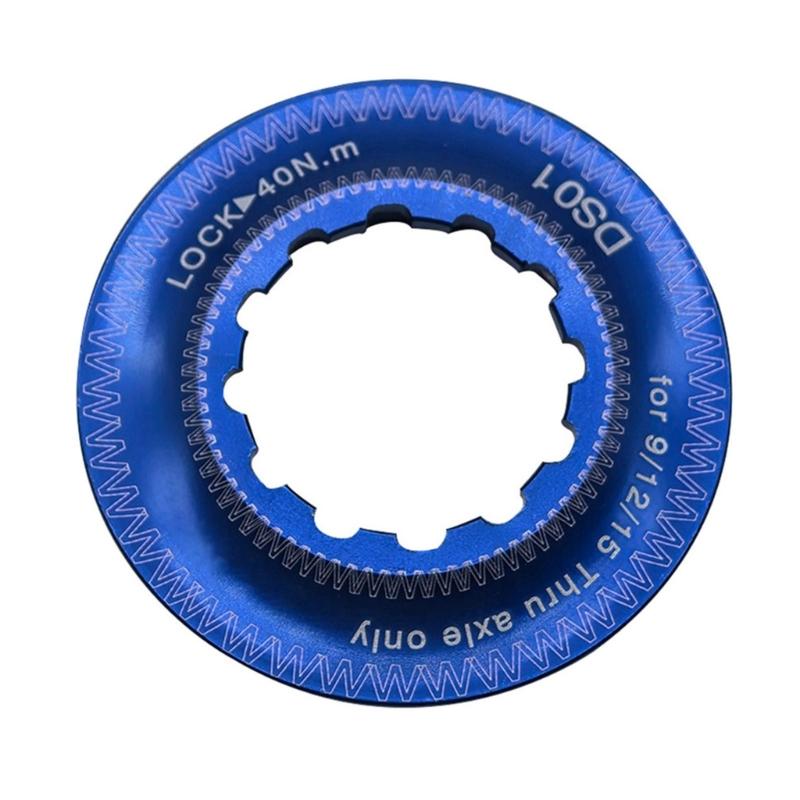 Premium Aluminum Centerlock Lockring Bike Cassettes Cover Lock Rings Bike Centerlock for Mountain Bike синий