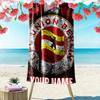 Personalisierter FC Union Berlin Print Strandtuch, Großes Weiches Schnelltrocknendes Handtuch für Strand Camping Schwimmen