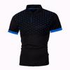 Polo da Uomo Design a Pois Top Casual alla Moda Stile a Contrasto Colore Abbigliamento Comodo da Esterno T-shirt Ampia Abbigliamento Estivo