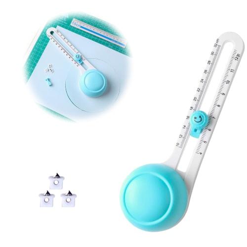Doyime Circle Cutter, Includes 3 Replacement Blades, Compass Cutter, Gradient Paper Cutter, Compact and Portable DIY Craft Tool, Cuts Large Circles fr