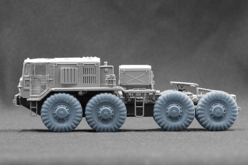 Scale Tractor Wheel Set Plastic Model Parts SCXWM72005S Scale-X 1/72 MAZ-537 I-170 Weight-Deforming (9 Pieces) (for Trumpeter/Takom) (Military