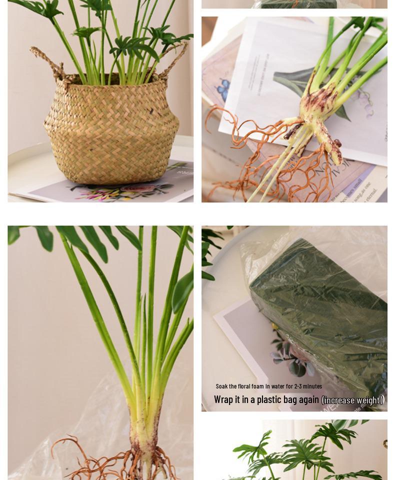 Nordic Green Artificial Plants: Dried Flower Ornaments for Home or Office Decor
