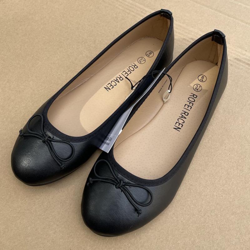 Fashion Fashion Casual Soft Surface Bow Flat Women's Single Shoes Non Slip Soft Soled Dance Shoe Comfortable Nurse Shoe Zapatos De Mujer