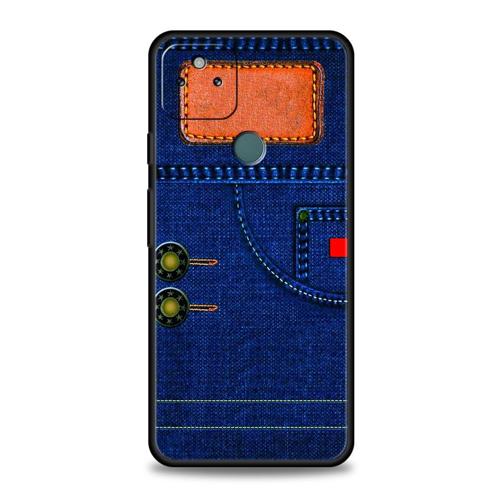 Leather Cloth Pattern Phone Case Cover for Google Pixel 10 9 8 7 6 9A 8A 7A 6A Pro Shockproof Soft TPU 10 Pro XL Shell Funda Bag