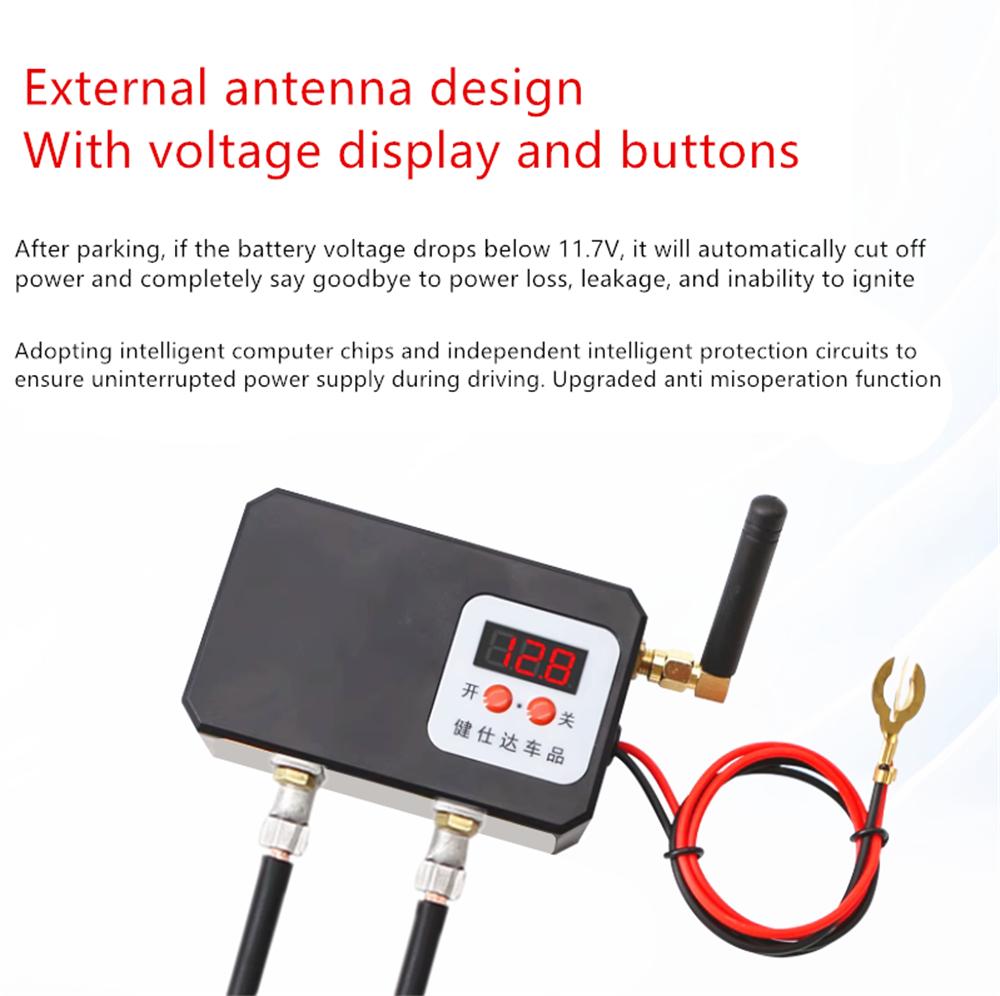 2Pcs Universal Wireless Remote 12V Battery Disconnect Switch