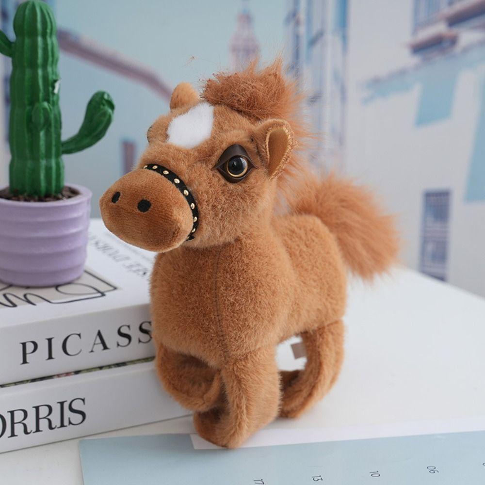 Soft Plush Doll Slap Bracelet Cute Doll Simulated Horse Doll Slap Bracelet Series  Christmas Toy