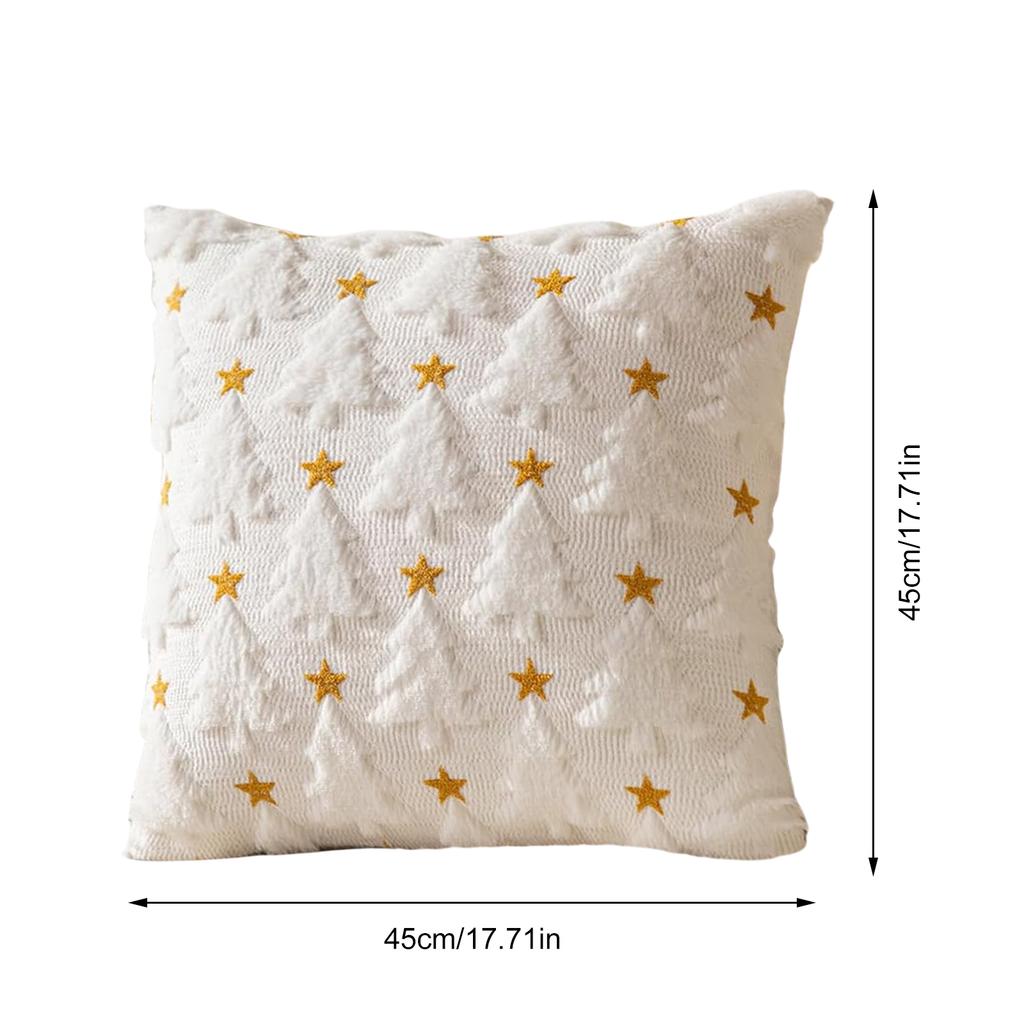 Christmas Pillow Covers 45x45cm 30x50cm Beige Christmas Tree Throw Pillow Cases Decorations Soft Covers Winter Holiday Decor