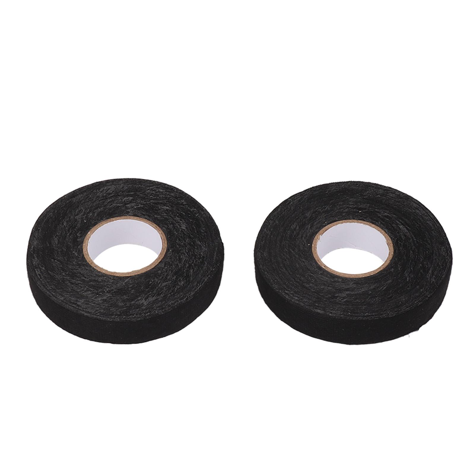 

6pcs Cloth Tape Black Noise Damping Heat Proof Shock Absorbing Wear Proof Flame Retardant 19mmx25m Wire Harness