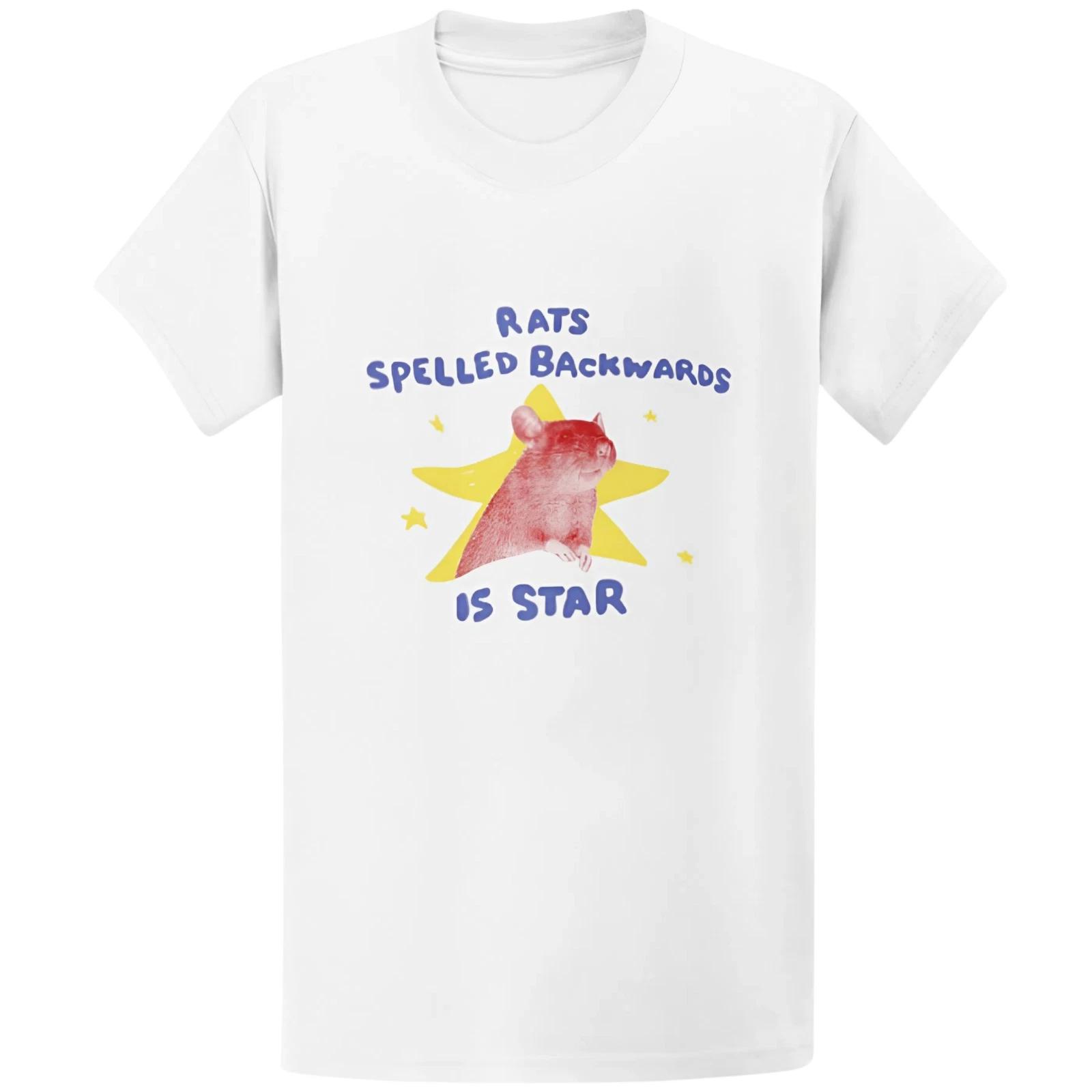 Gildan 5000 Rats Spelled Backwards Is Star T-Shirt - Funny Rat Meme Gift Tee 3XL