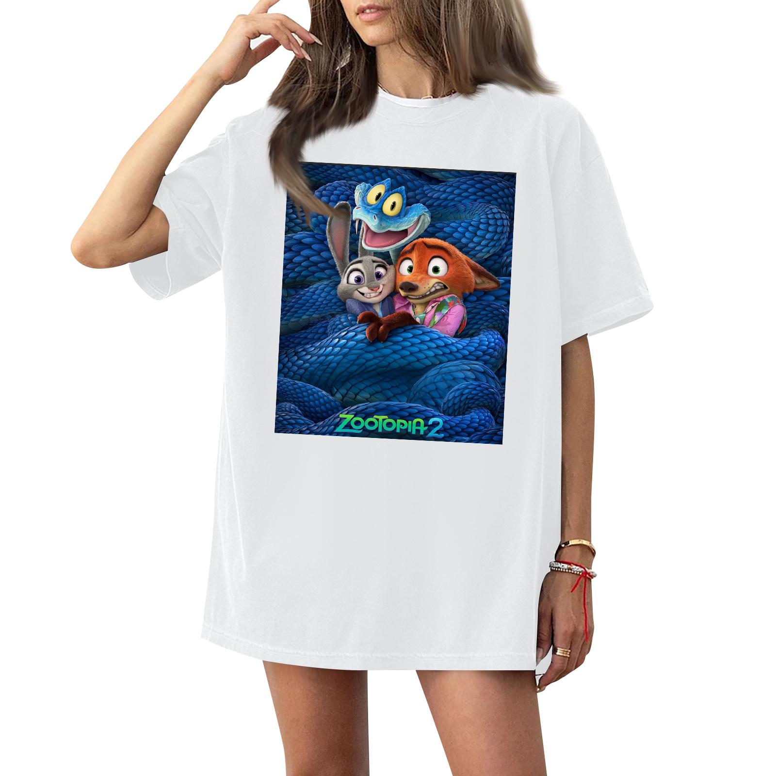 

Women s Casual Fashion Round Neck Printed Short Sleeve T-Shirt Top XL белый